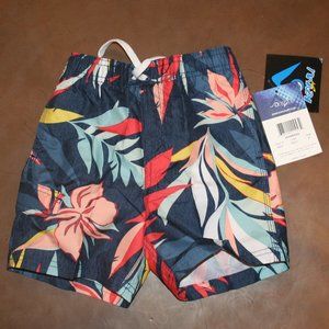 Kanu Surf Boys Yolo 4T Quick Dry UPF 50+ Swim Trunks Blue Seaweeds Navy NEW